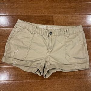 Mossimo Supply Co. Women's Mid Rise Khaki Tan Shorts Size 12